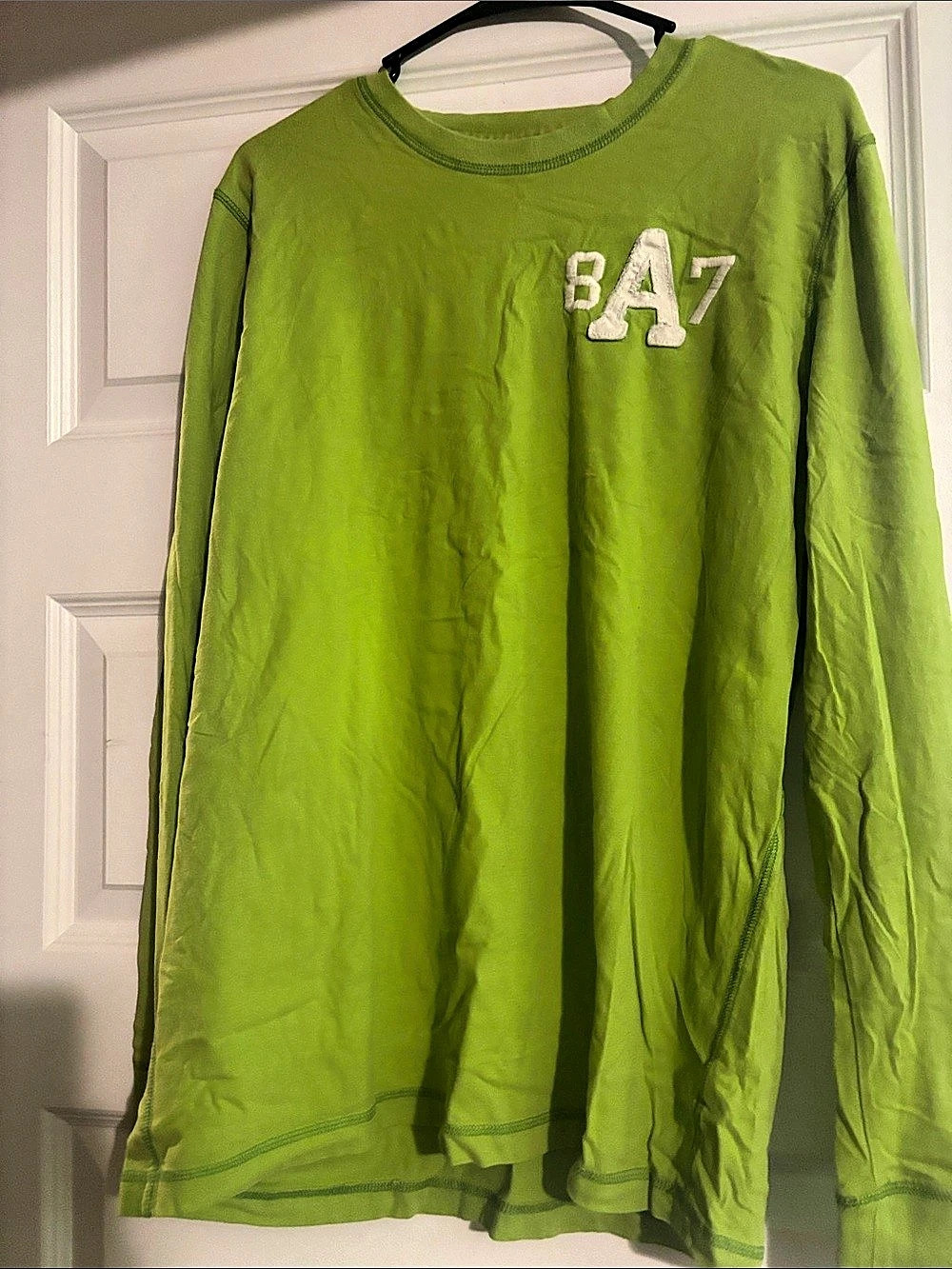 Aeropostale Aero New York 87 Long Sleeve Graphic Tee Green